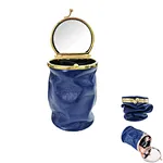 This mini makeup case with mirror can be used as a lipstick bag, coin pouch, or small wallet. It provides ample space for your lipsticks, cosmetics, coins, keys, Bluetooth earphones, and more. When not in use, simply compress and fold it to save space.